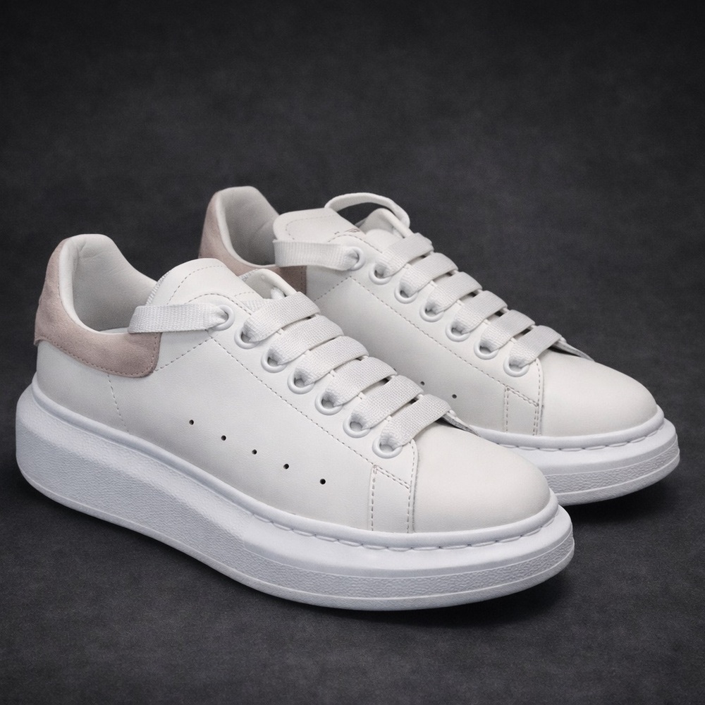 Alexander McQueen Women's Oversized Suede
Heel Detail Sneakers